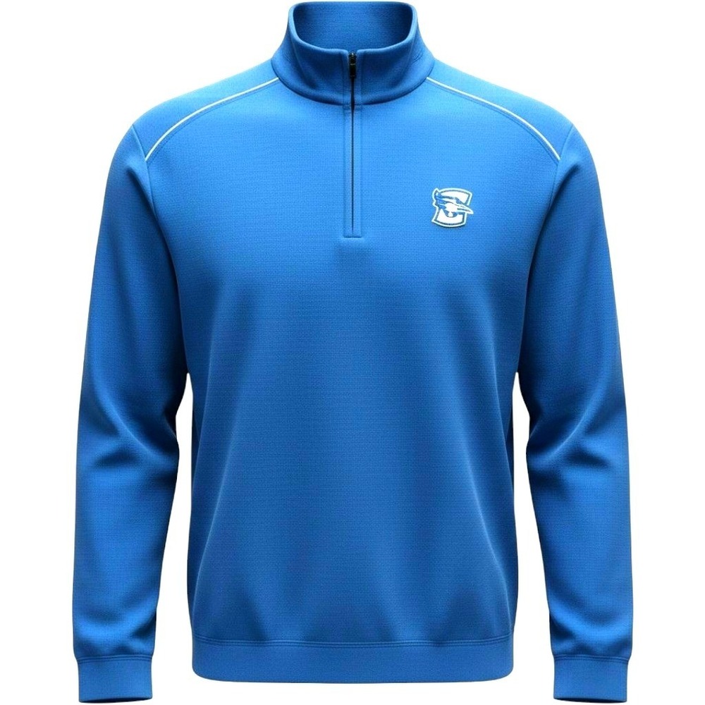 Cutter & Buck Creighton Bluejays Pullover Mens Large Blue Quarter Zip WeatherTec